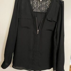 Elegant Black Lace Women's Top